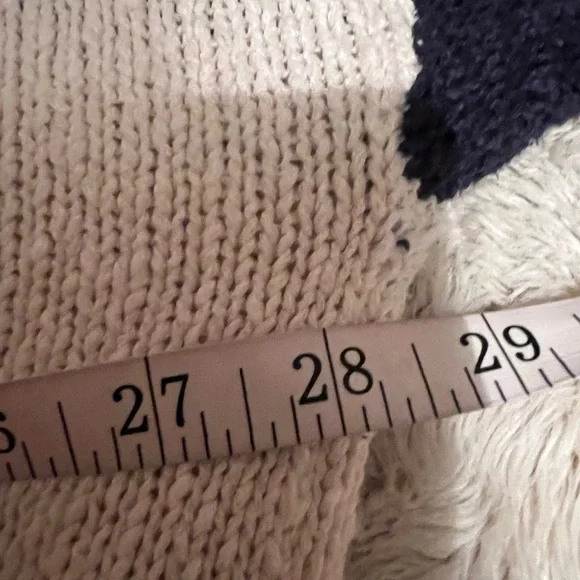 Anthropologie Whale Design Cardigan - Navy and Cream